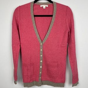 Banana Republic Wool Cashmere Blend Women's Pink Cardigan Sweater XS